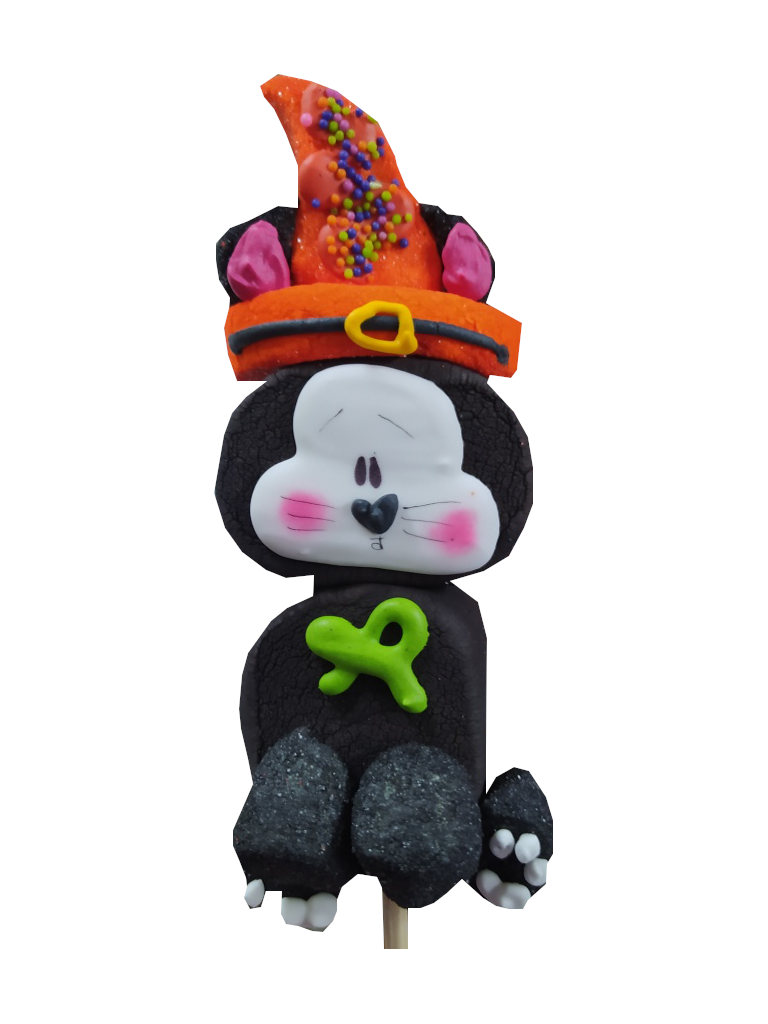 paleta malvavisco gato halloween