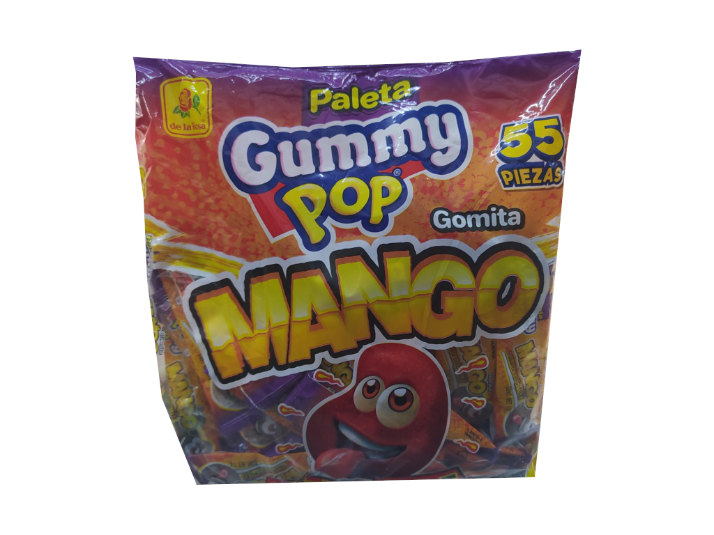 gummy pop paleta gomita mango bolsa