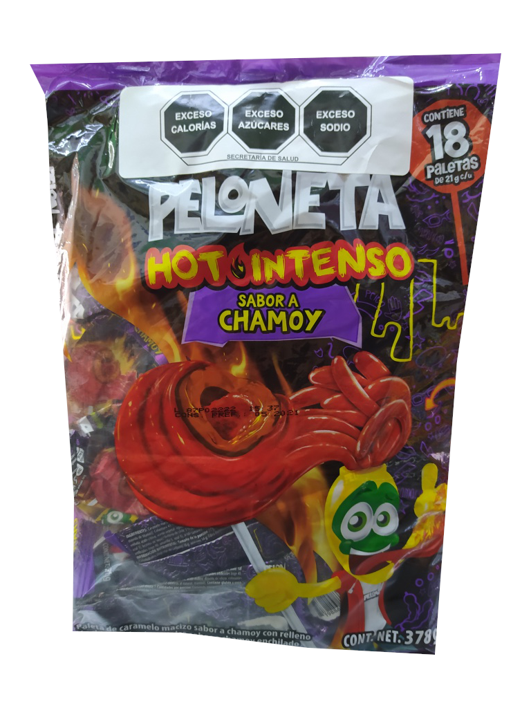 peloneta hot intenso sabor chamoy bolsa