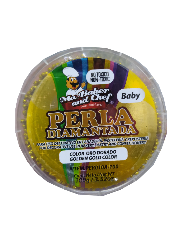 Diamond pearl for pastry Baby Gold bottle 100gr
