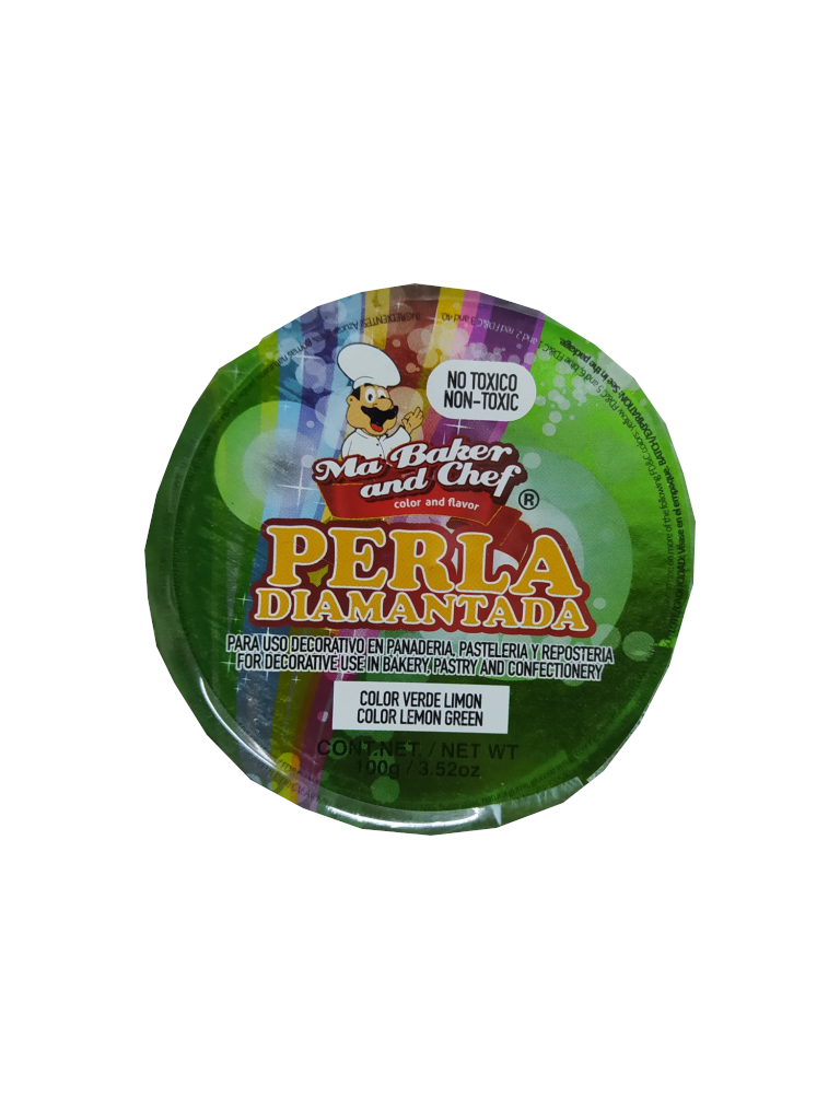 Diamond pearl for pastry Baby Green lemon bottle 100gr