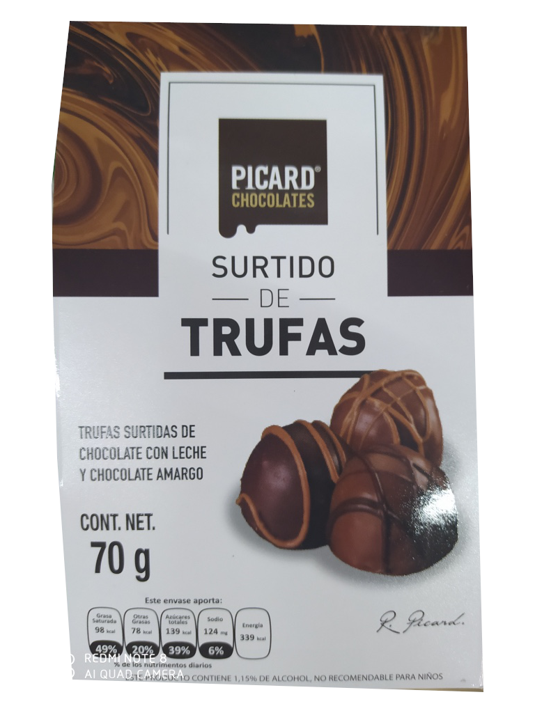 assortment of truffles picard 70gr