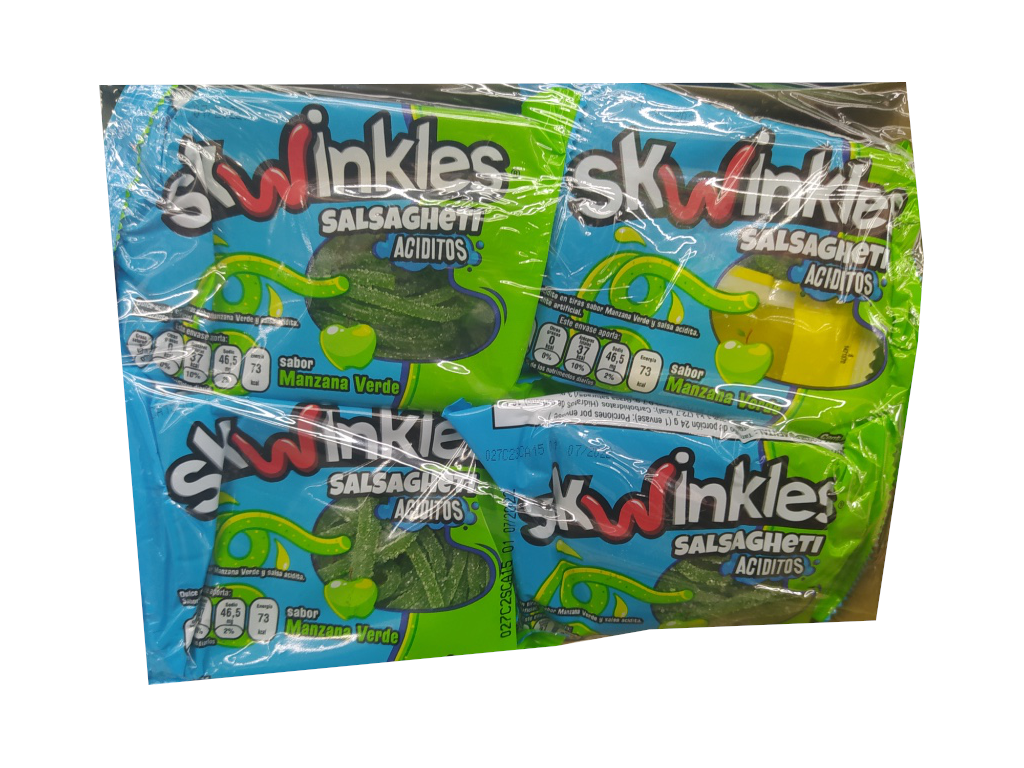 Skwinkles Salsagueti Aciditos Green Apple Package