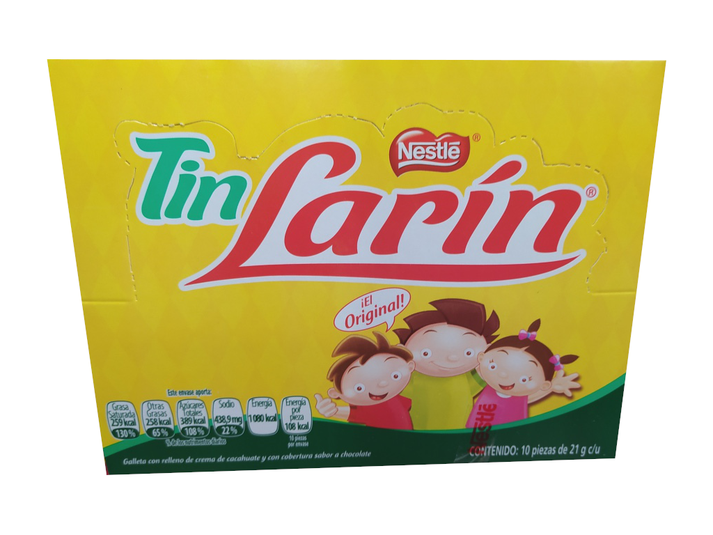 chocolate tin larin paquete