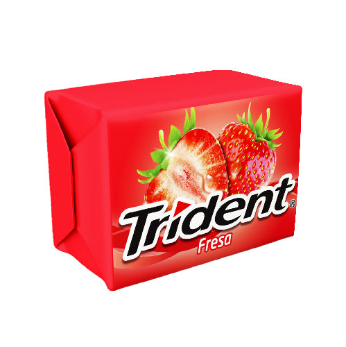 trident chicle 4s sabor fresa paquete