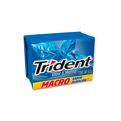 trident chicle 4s sabor menta paquete