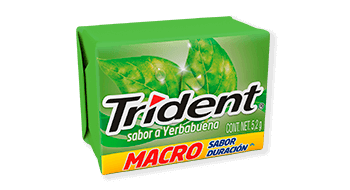 trident chicle 4s sabor yerbabuena paquete