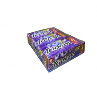 trident chicle 6s sabor mora azul paquete