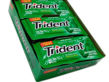 trident chicle 6s sabor yerbabuena paquete