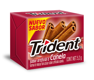 trident chicle 4s sabor canela paquete