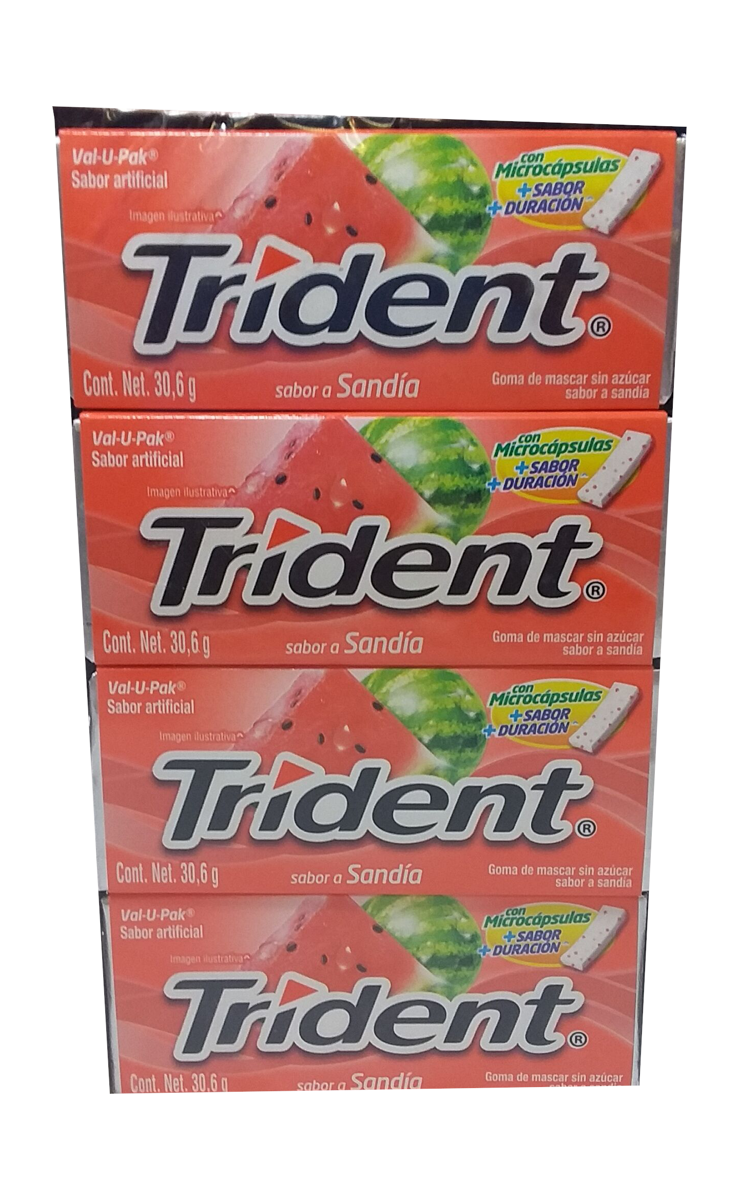 trident chicle 18s sabor sandia paquete