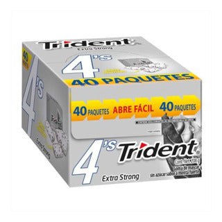 trident chicle 4s sabor xtra strong paquete