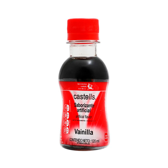 saborizante artificial sabor vainilla castells botella 120ml