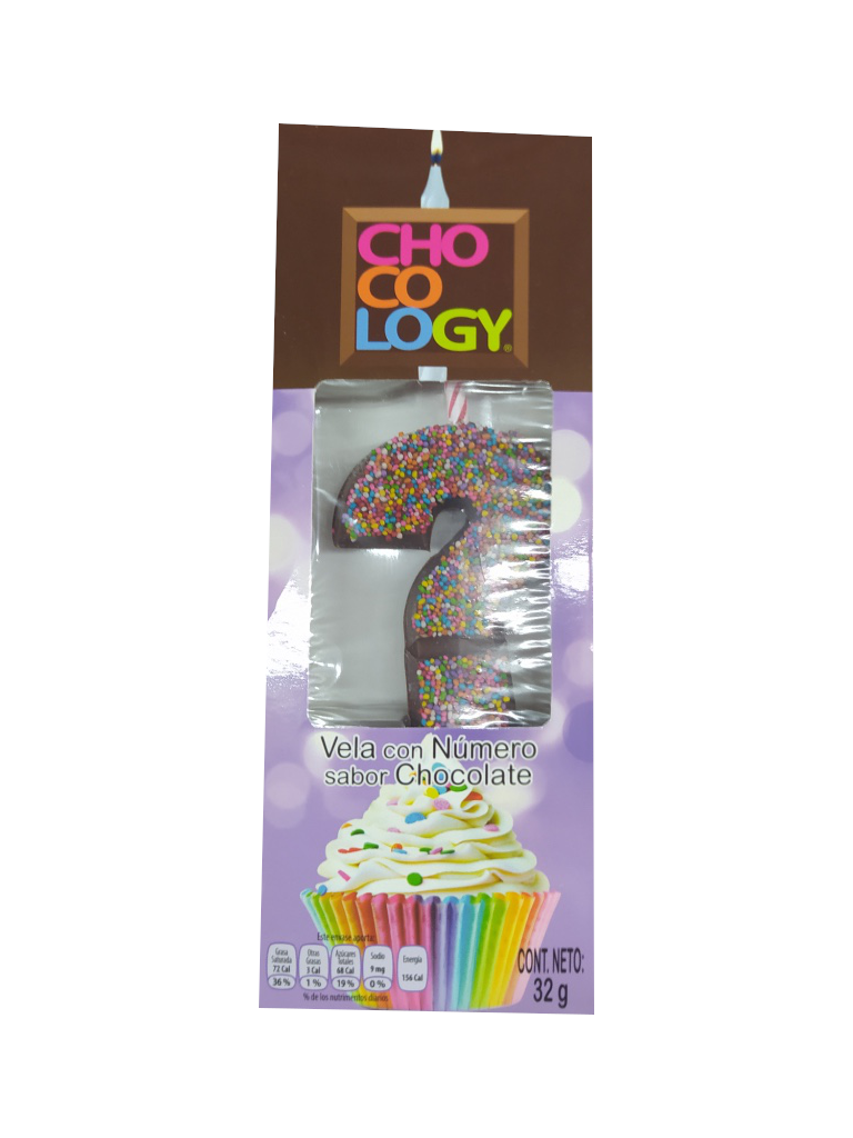 Chocolate birthday candle sign