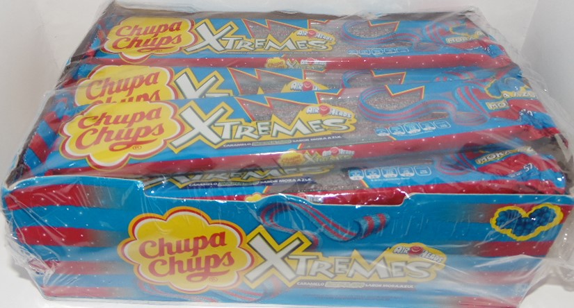 chupa chups xtremes sabor mora azul paquete
