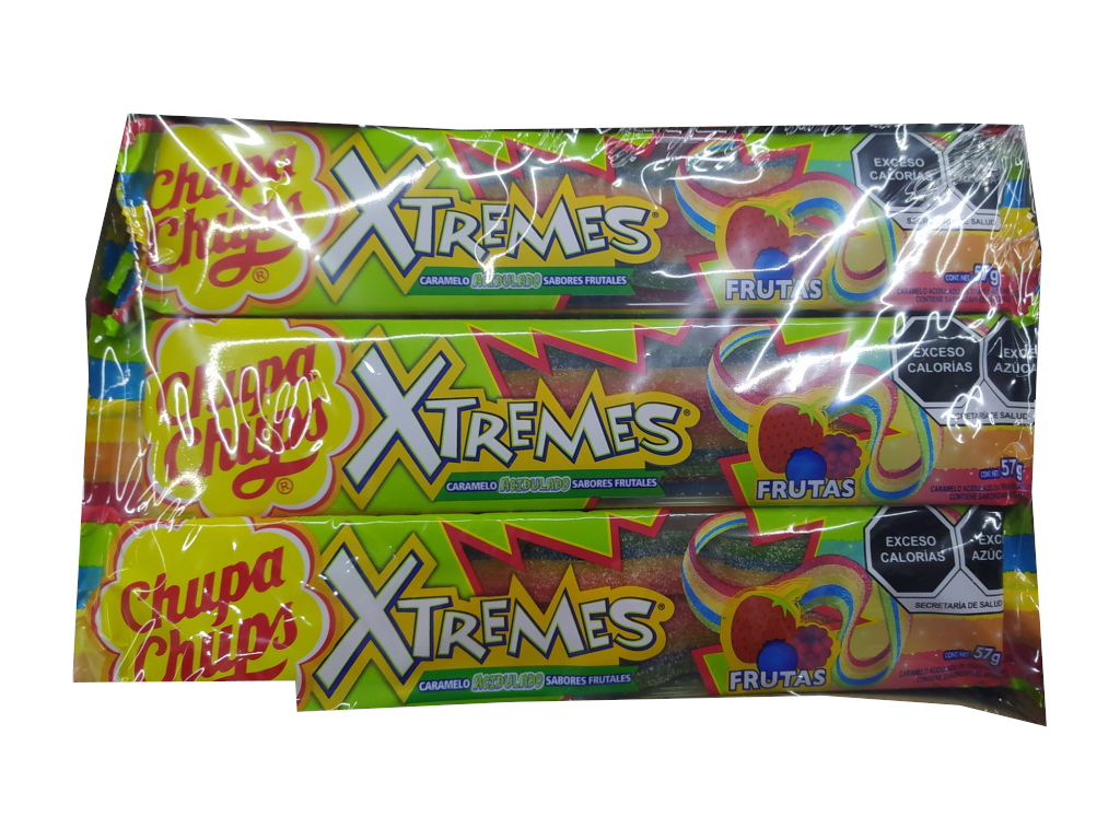 chupa chups xtremes sabor frutas paquete