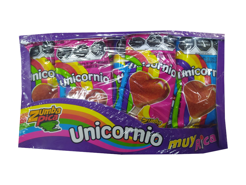 paleta zumba rica unicornio paquete